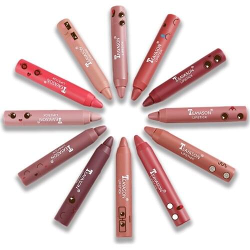 12 Colors Velvet Matte Lipsticks Pencil Waterproof Long Lasting Sexy Red Lip Stick on-Stick Cup Makeup Lip Tint Pen Maquillaje