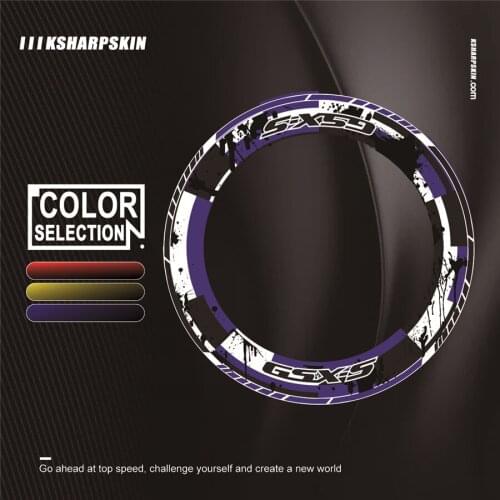 4 X Thick Edge Outer Rim Sticker Stripe Wheel reflective stickers Fit SUZUKI GSX-S gsxs
