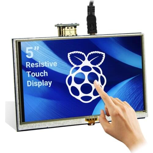 Elecrow LCD 5 Inch Raspberry Pi 3 Display Touch Screen HD 800x480 5" Monitor TFT with Touch Pen for Banana Pi Raspberry Pi 2 3
