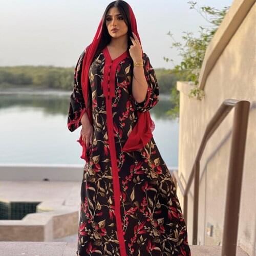 Abaya Dubai Turkey Muslim Dress Women Moroccan Caftan Elegant Lady jalabiya Islamic Clothing 2021 Eid Mubarak Djellaba Femme