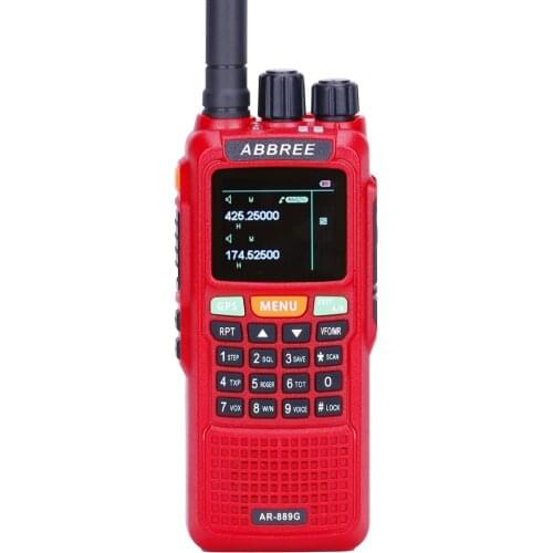 ABBREE AR-889G GPS SOS Walkie Talkie 10Watts 999CH Night Backlight Duplex Repeater Dual Band Dual Receiving Hunting Ham CB Radio