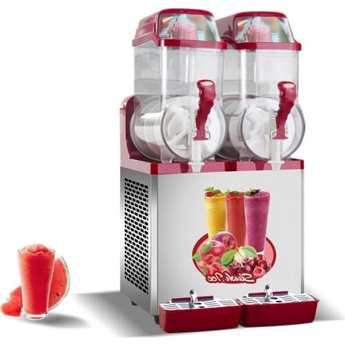 Automatic two-cylinder snow mud machines Smoothie blending juice maker commercial snow melting machine