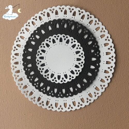 Bunnymoon Circle frame 3D Gift Stitched DIY Scrapbooking Stamps Craft Embossing Die Cut Making Stencil Template