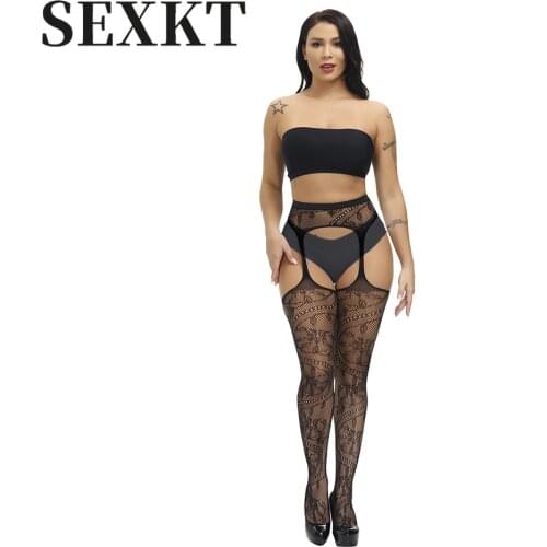 Black Sexy Open File Girls Bottoming Stockings Temptation Beautiful Legs Long Tube Hollow Transparent Sling Mesh Stockings Mesh