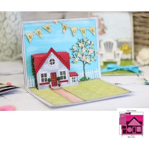 House Bullding Metal Cutting Dies Stencils Die for DIY Scrapbooking Paper Cards Craft Making Fun Decoration