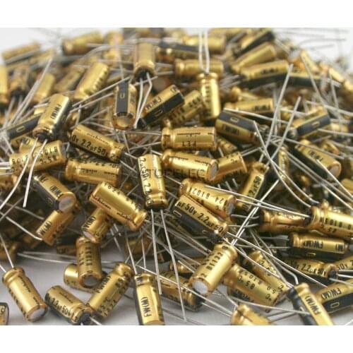 10pcs Nichicon FW 2.2uF/50V Electrolytic Capacitors Hi-Fi Audio
