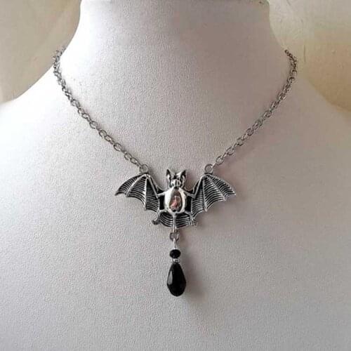 European female fashion simple handmade bat Crystal alloy pendant charms