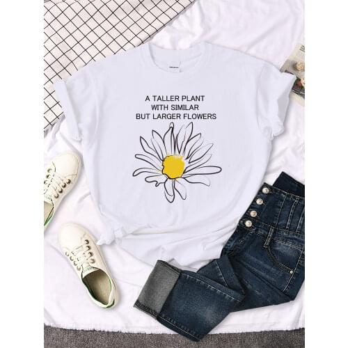 A Taller Plant With Similar But Large Flowers Print Women t-Shirt Oversize o-Neck Tops Plus Size t-Shirt Summer Female Tshirt