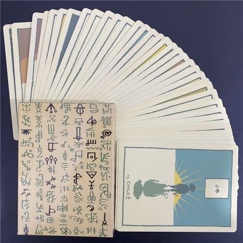 Hot Sell Green Glyphs Lenormand Tarot Oracle Cards Deck Table Game Magical Fate Divination Card for personal use