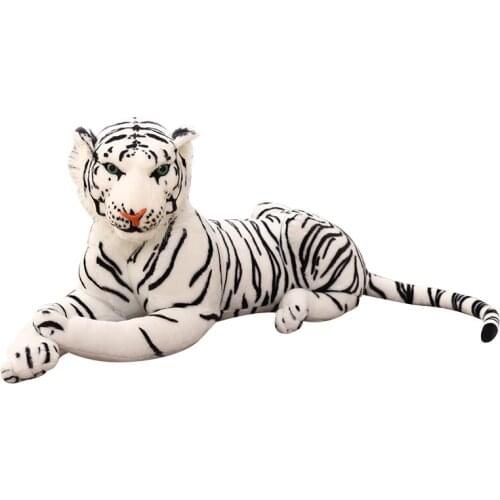 50/75/110cm simulation tiger plush toy ferocious wild animal white brown forest king doll child girl birthday gift