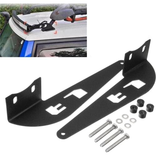 52 Inch Light Bar Roof Rack Top Mounts Windshield Curved Lamp Bracket for Toyota FJ Cruiser