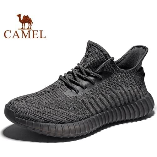 CAMEL Black White Sport Shoes Men Lace-up Casual Sneakers Shoes Non-slip Breathable Fashion Running zapatillas hombre deportiva