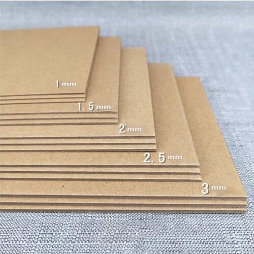 A4 A3 Chipboard Sheets Brown Kraft Cardboard for Scrapbooking & Picture Frame Backing (1MM 2MM Thick) Paper Board