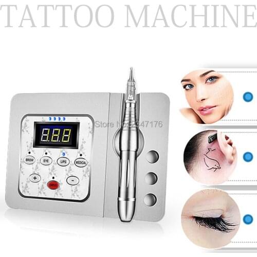 1 set microblading eyebrow lips MTS Device Permanent Makeup machine Digital Tattoo Machine With Digital Control Panel tattoo kit