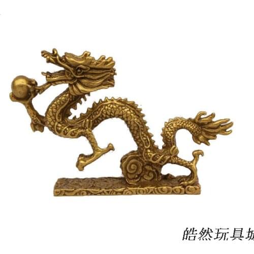 Copper The dragon Wang solid over the cause of the Dragon Lord villain career status Brass art gift decorationroom Art Statue