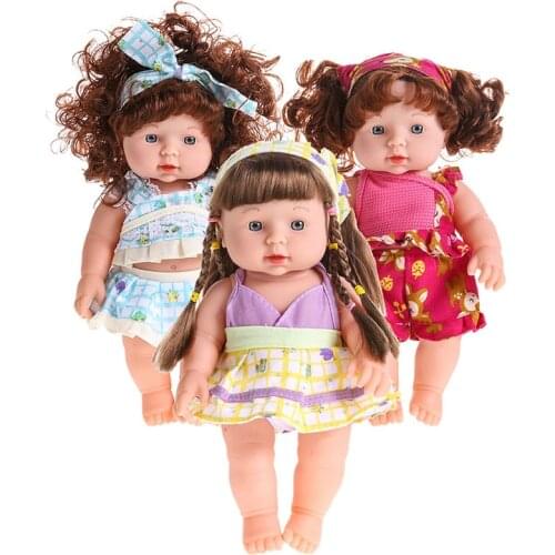 Cute Simulation Lifelike Doll Toy for Girls Lovely Soft Vinyl Speaking Sound Kids Appease Accompany Pretend Play Dolls Toy
