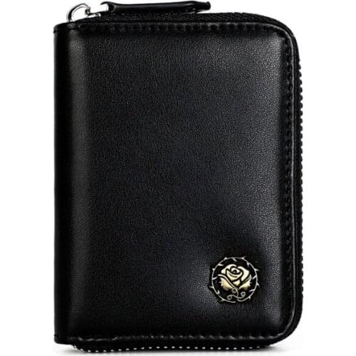 Mini Coin Multi-function Purses Womens Card Genuine Leather Small Holder Pocket Wallets Fashion Zipper Change Women Money Bags