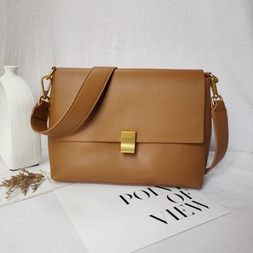 Bag 2020 New Niche Leather Shoulder Bag Commuter Bag Female Bag Small Square Messenger Bag