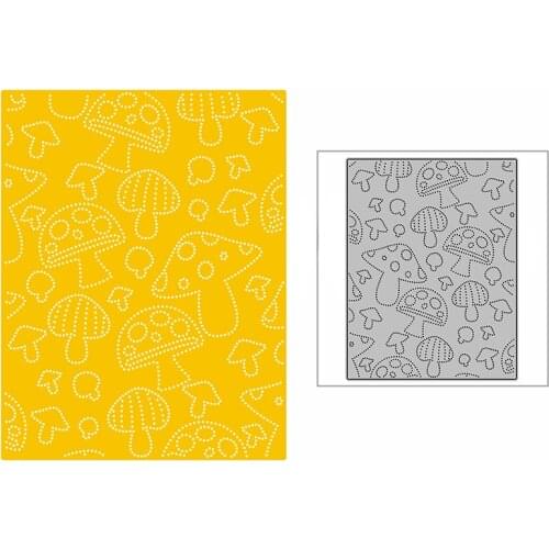 New Dotted Cute Mushroom Background Panel 2021 Metal Cutting Dies for DIY Scrapbooking and Card Making Embossing Craft No Stamps
