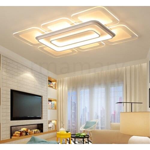 New Design Acrylic led ceiling light For Living Room Bedroom Study Room 110V 220V Dimmable+RC Modern ceiling lamp Free Shipping