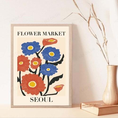 Flower Market Print, Florist Gift, Flower Shop Decor, Amsterdam Flower Market Poster, Printable Wall Art Print, Home Decor