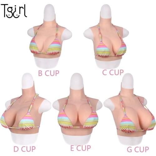 Lifelike Soft Silicone Breast Forms Enhancers Mastectomy Boob Prosthesis Fit for Crossdressers BCDEG CUP
