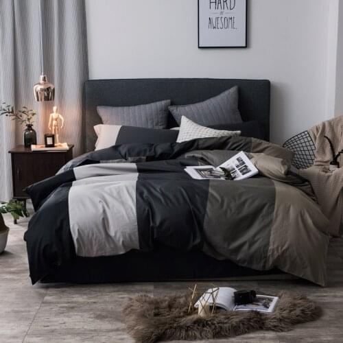 Luxury Double Bedding Sets Cotton Modern Four Seasons Simple Bedding Sets Nordic Bedroom Juego De Cama Household Goods DG50BS