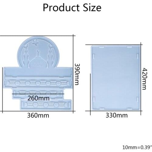 Christmas Castle Storage Box Epoxy Resin Mold Makeup Display Tray Silicone Mold