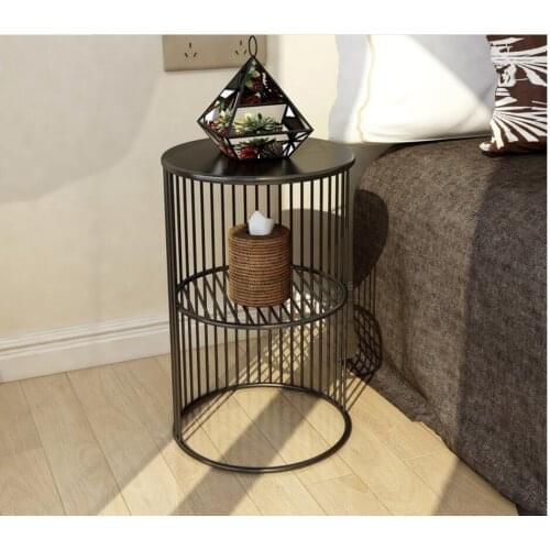 Nordic marble edge a few simple small tea table living room corner a few bedside table ins light luxury sofa side shelf