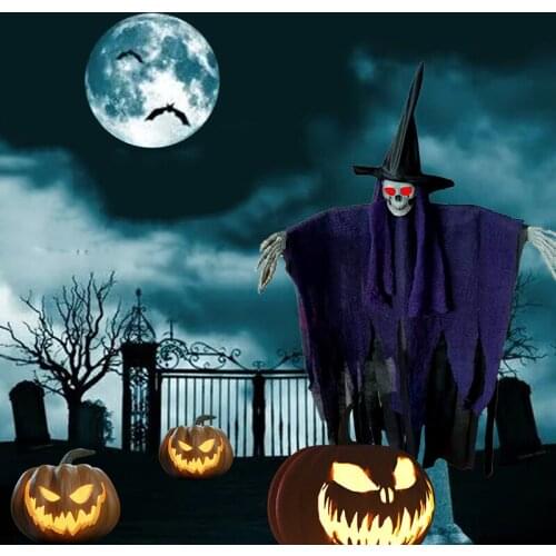 Halloween Decoration Glow Haunted House Skull Pendant Flying Ghost Field Props Horror Props JW