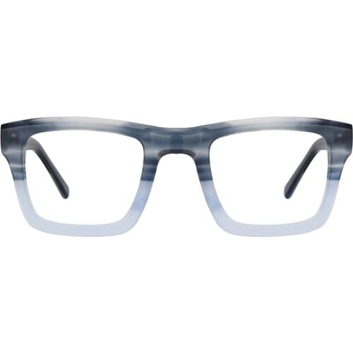 Zeelool Unisex Thick Rectangle Eyeglasses Frame with Non-prescription Clear Lens Riley FA0761