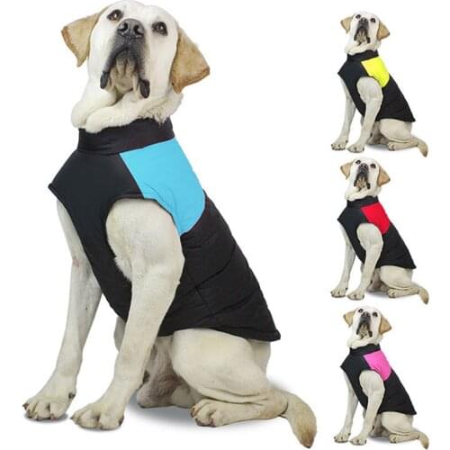 New Waterproof Big Dog Vest Jacket Winter Warm Pet Dog Clothes For Small Large Dogs Puppy Pug Coat Dogs Pets Clothing 4XL 5XL
