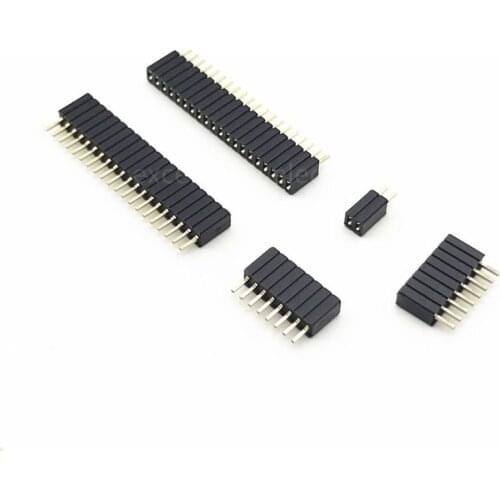 10 pieces/lot 1.27MM Pitch Single Row Female Breakaway PCB Board Connector Pinheader 1*2/3/4/5/6/7/8/9/10/12/20/40Pin
