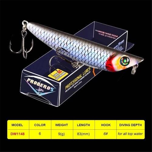 1PC VIB Lures Fishing Lure 9g/8.3cm Plastic Bait Fishing Tackle Balancer 6 Colors Fishing Baits With 6# BKB Hook Tackle