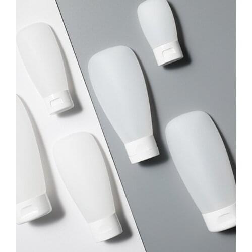 1pc 60/90ml Portable Silicone Refillable Bottle Empty Travel Packing Press for Lotion Shampoo Cosmetic Containers Squeeze Bottle