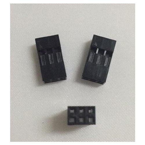 100pcs 2.54mm Pitch 2*3Pin Dupont Housing Plastic Shell Terminal 6way Jumper Wire Housing Connector