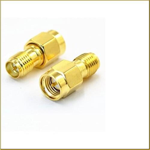 100 Pieces antenna adapter SMA Male(pin ) to RP SMA Female Connector