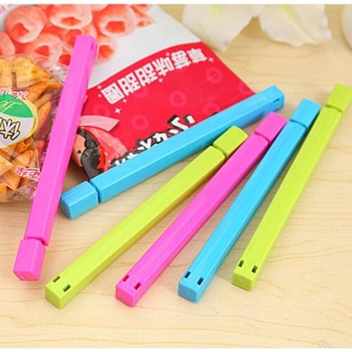 6Pcs Bag Clips Snack Fresh Food Storage Bag Sealer Kitchen Tool accessories Mini Vacuum Sealer Clamp Food Clip