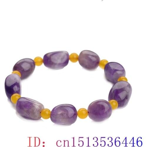 Amethyst Bucket beads Bracelet Bangle Natural Jewelry Jade Charm Women Hand knotting Gifts Chinese Customized Amulet Crystal