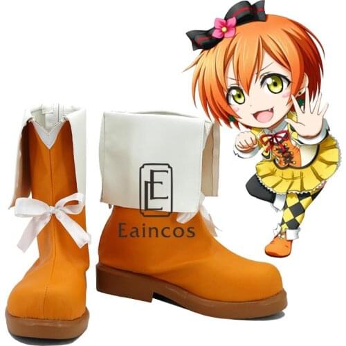 Anime LoveLive! Sunny Day Song Hoshizora Rin Boots Cosplay Christmas Party Shoes Custom Made