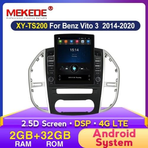 HD 4G LTE 9.7" Tesla Style Vertical Screen Android For Mercedes Benz Vito Car Radio Automotivo Multimedia Player Navigation
