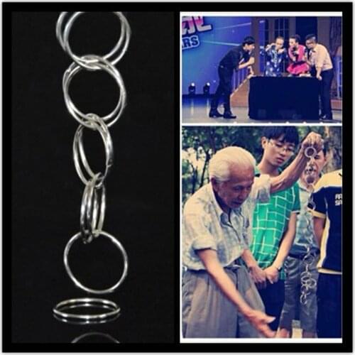Fugitive Chain Magic Tricks Funny Stage Magic Linking Ring For Magicians Gimmick Accessories Moving Ring Magie Shows