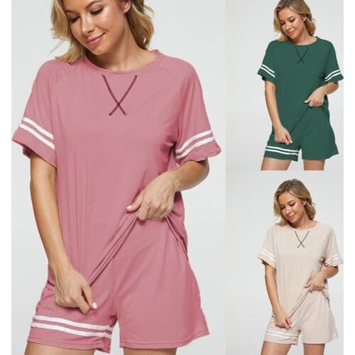 Plus Big Size 2021 Spring Summer New Casual Short Sleeve T-Shirt Shorts Suit Two-Piece Sets WS016