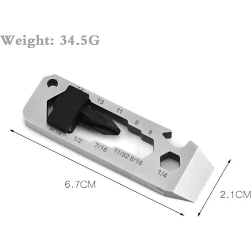 7 In 1 Carabiner Clip Bottle Opener Keychain Ring Climbing Accessories Multifunction EDC Card Tool 2