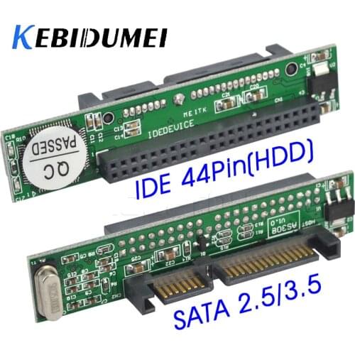 KEBIDUMEI IDE 44 pin HDD to SATA 2.5 PC Adapter Converter 1.5Gbs Serial Adapter Converter ATA 133 100 HDD CD DVD Serial Hard
