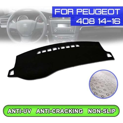 Car Dashboard Mat Anti-dirty Non-slip Dash Cover Mat UV Protection Shade for Peugeot 408 2014 2015 2016