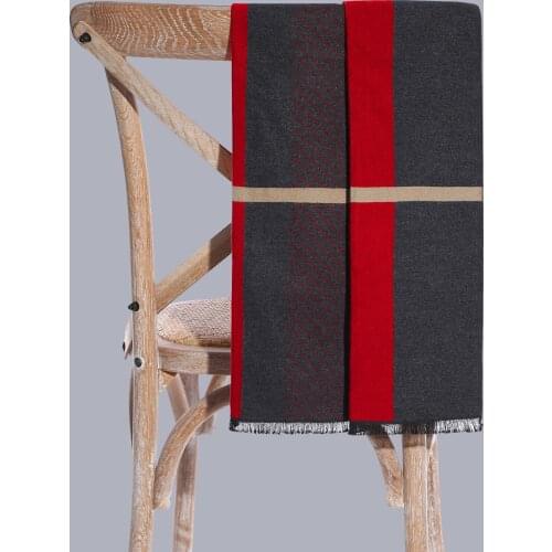 2019Korean version of color matching double-sided cashmere imitation to protect mens scarf warm neck gifts for men winterScarf