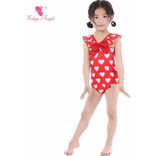 Kaiya Angel New Baby Girl Swimwear Swimsuit Bow V-neck Ruched Sleeveless Toddlers Summer Cute Sweet 5pcs/lot Factory Wholesale