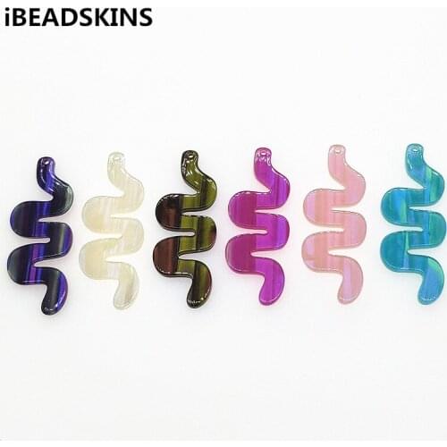 New arrival! 52x20mm 100pcs Acrylic snake Shape charm for Jewelry Findings/Earrings DIY parts,Jewelry Findings & Components