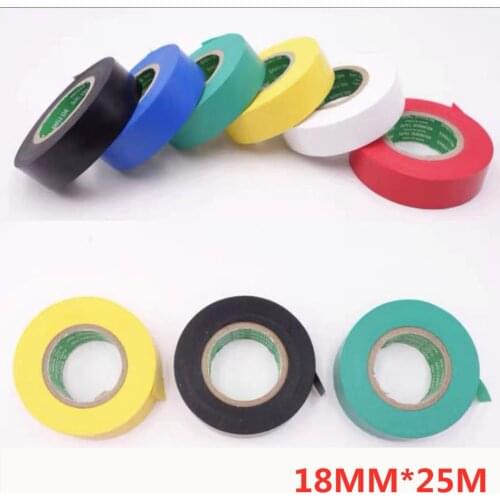 Flame Retardant Electrical Insulation Tape High Voltage PVC Electrical Tape Waterproof Self-adhesive Tape 18MM*25MM